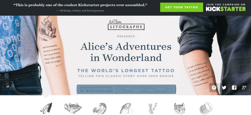 Litographs su Kickstarter - sito galleria tatuaggi