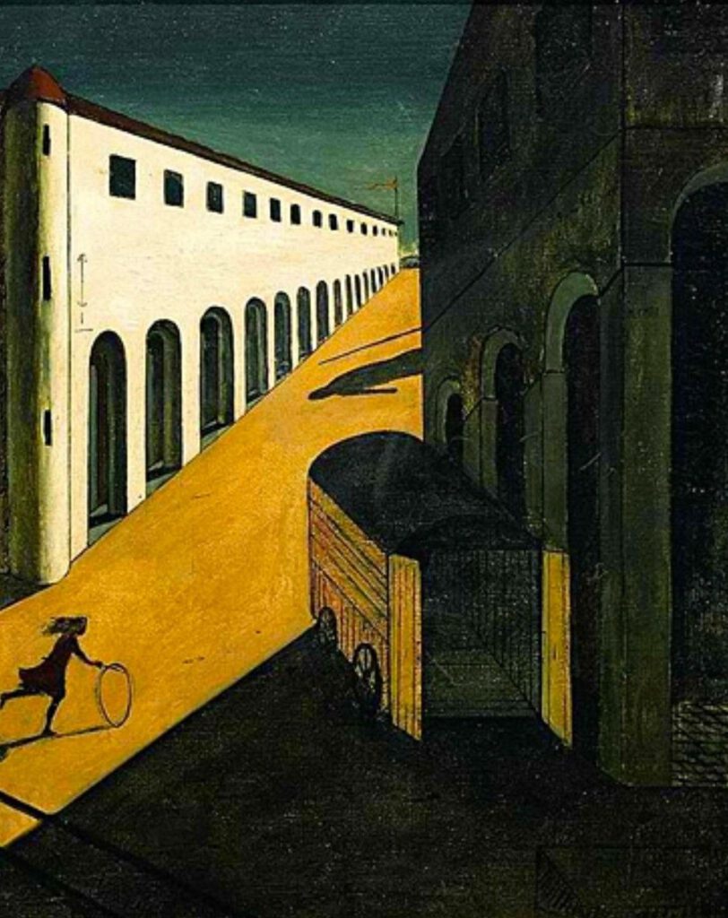 Mystère et mélancolie d'une rue di De Chirico (1914)